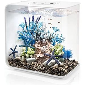 OASE biOrb 72034 FLOW 30 LED in wit - elegant design aquarium complete set met filtersysteem, LED-verlichting, grind en luchtuitlaat van duurzaam acrylglas