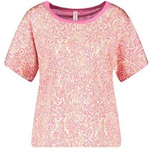 GERRY WEBER Edition Dames 870050-44114 T-shirt, lila/roze/rood/oranje print, 34, lila/roze/rood/oranje opdruk, 34