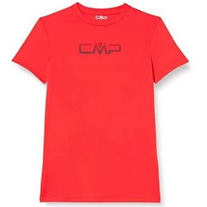 CMP Piqué T-shirt met korte mouwen, met logo, Fire, 98 jongens