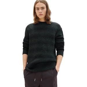 TOM TAILOR Denim Uomini Gebreide trui met strepen 1033772, 30848 - Green Black Gradient Design, XXL