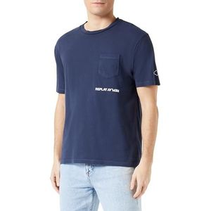 Replay Heren T-shirt Relaxed Fit, 277 Blue Denim, S