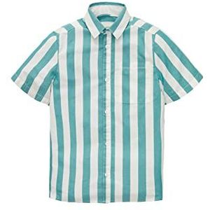 TOM TAILOR Jongenshemd, 31730 - Groen Beige Vertical Stripe, 164 cm