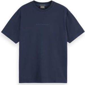 Scotch & Soda - T-shirt Logo - Blauw - Heren