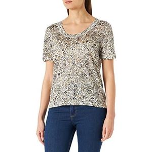 Part Two PiePW TS T-shirt Relaxed Fit Vetiver Painted Flower, X-Small Vrouwen
