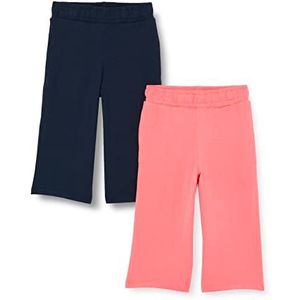 NAME IT Baby Girls NMFVULOTTE 2P Culotte Broek D Broek, Dark Sapphire/Pack: Verpakt met Georgia Peach, 86