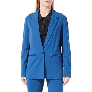 s.Oliver Damesblazer van viscosestretch, blauw, 42