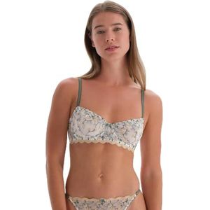 Dagi Dames Bloemen Non-Padded Thin Strap Underwire Bra, ecru, 75C
