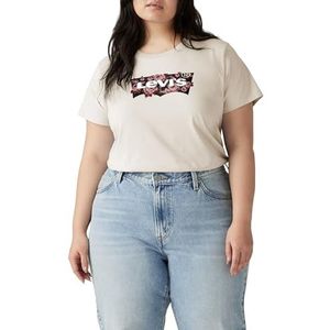 Levi's Pl Perfect Tee Rose Fill Plus Egret GRAP, Rose Fill Plus Egret, 4XL Grote maten