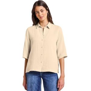 Street One - Mousseline Overhemd Blouse - Beige