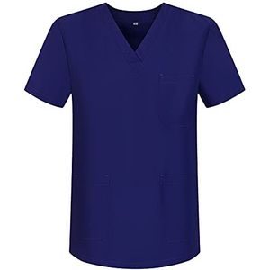 Scrub Top Unisex Scrubs - Medische Uniform V-hals Tuniek Scrub Top 817