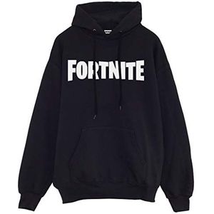 Fortnite Text Logo Pullover hoodie, Volwassenen, S-5XL, Schwarz, Officiële Koopwaar