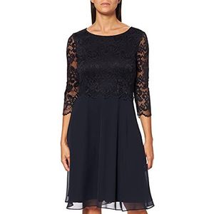 Vera Mont dames cocktailjurk met kant, blauw (Night Sky 8541), 44