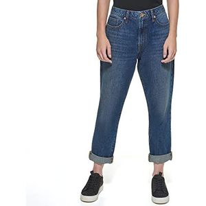 DKNY Dames Broome High Rise Vintage Jeans, Dark Wash, 27