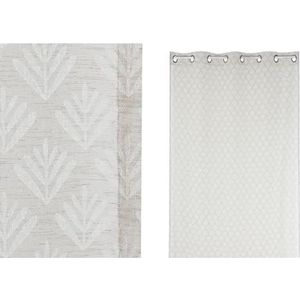 Home ESPRIT gordijn, beige, romantisch, 140 x 260 cm