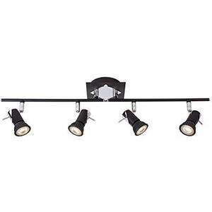 Lucide BRACKX-LED - Plafondspot - LED Dim. - GU10-4x5W 3000K - Zwart