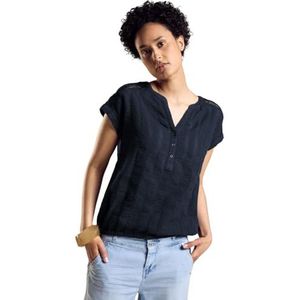 STREET ONE Gestreepte zomerblouse, blauw (deep blue), 34