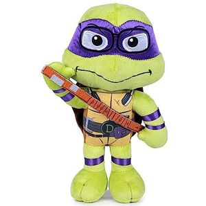 Famosa Softies - Donatello Ninja Turtles pluche figuur Chaos Mutante 30 cm met paars masker en details, cadeau voor jongens en meisjes van alle leeftijden (760022775)