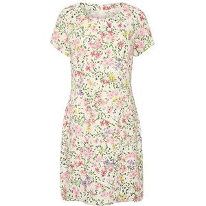 Part Two Damesjurk, getailleerde pasvorm, zakken, Above Knie, lengte, korte mouwen, Multi Flower Print, 32