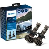 Philips Ultinon Pro9100 - LED-HL H4 Set - Koel Wit Licht - 350% Helderder