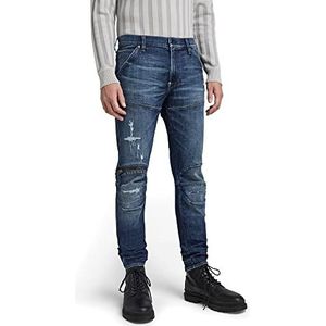 G-STAR RAW Heren 5620 3D Zip Knie Skinny Jeans, Blauw (Gedragen in Stratos Gerestaureerd C051-d333), 29 W/32 L