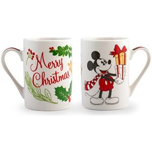 Home Mickey&Minnie Christmas Set 6 Mokken, New Bone China, cc320