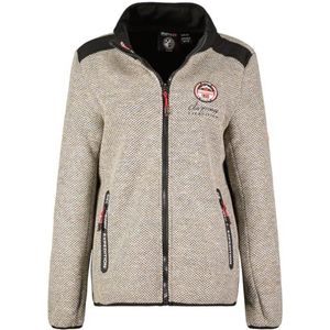Geographical Norway Tango Lady Warme fleece voor dames, warme ritssluiting - jas herfst winter lente warm dames - lange mouwen trui bont zacht comfort outdoor (beige M), Beige, M