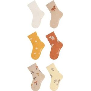 Sterntaler Uniseks babysokken, 6 stuks, safari, ecru, 18 EU