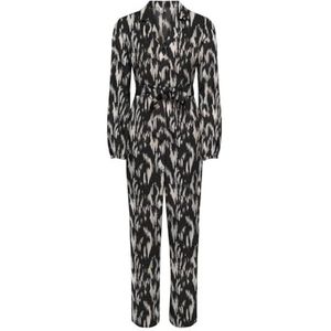 ONLY Onlnova Life Elite L/S Zira jumpsuit AOP eendelig voor dames, Zwart/AOP: 601 Faux Zebra, XS