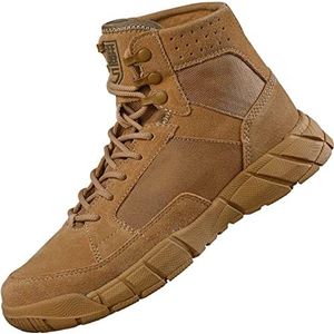 FREE SOLDIER Heren enkellaarzen Ultralight Military Tactical werklaarzen enkelhoog 15 cm kant tot ademende Desert Boots, 46_EU, bruin (dunne snede)