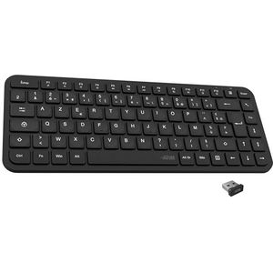 APM Slim TKL draadloos toetsenbord, 2,4 GHz ontvanger, extra dun, Frans AZERTY-toetsenbord, minimalistisch Ten Key Less-design, compatibel met pc, Mac, laptop, 100045