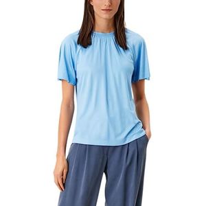 s.Oliver BLACK LABEL Dames Korte Mouw Loose Fit T-Shirt, Light Blue, 34