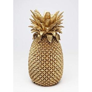 Kare Design vaas Pineapple 50cm, grote, gouden bloemenvaas, decoratieve ananas - vaas in goud, decoratieve ovase gouden tafel, dressoir (H/B/D) 49,5 x 24,5 x 24,5 cm