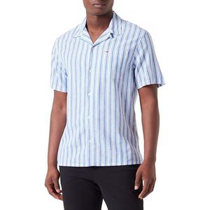 Tommy Jeans Casual overhemden voor heren, Perzische blauwe streep, XS