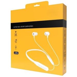 Draadloze hoofdtelefoon voor sport, wit