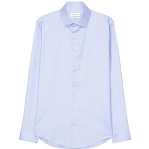 Seidensticker Slim Fit T-shirt met lange mouwen voor heren, Blauw, 41 NL