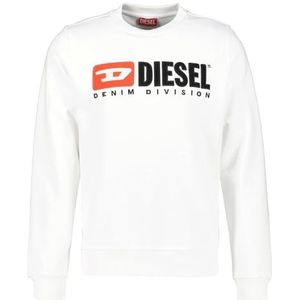 Diesel Heren S-Ginn-div Felpa sweatshirt, Helder wit (A03758-0gead-100), XXL