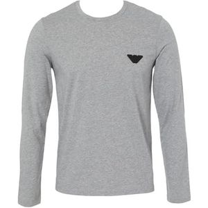 Emporio Armani Heren Mannen Mannen Rubber Pixel Logo T-Shirt, lichtgrijs gem, XL
