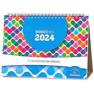Bureaukalender 2024 positief | bureaukalender voor op kantoor | van milieuvriendelijk papier niet gecoat - ideaal voor het markeren van afspraken en verplichtingen | 21 x 15 cm | 28 pagina's met