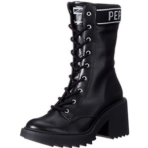 Pepe Jeans Boss Logo Boots voor dames, 999, zwart, 41 EU