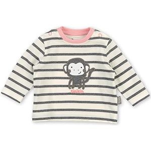 Sigikid Baby-meisjes shirt met lange mouwen, Roze/aap, 50 cm