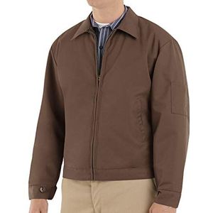 Red Kap Men's Slash Pocket Quilt-Lined Jacket, Brown, Small
