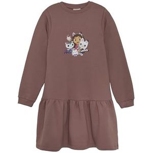 MINYMO Meisjesjurk met Gabby's Dollhouse print, Rose taupe, 98 cm