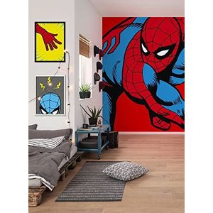 Komar Vlies fotobehang - Marvel PowerUp Spider-Man Watchout - afmeting 200 x 250 cm (breedte x hoogte) - kinderkamer, kinderbehang, behang