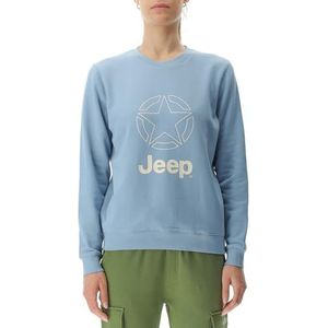 Jeep O102921-Q100 J Sweatshirt met ronde hals voor dames, JEEP&Star, grote opdruk J23W Mountain Spring XS