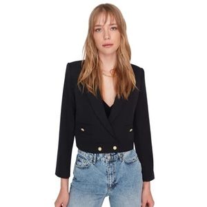 Trendyol Blazer - Beige - Regular, Zwart, 60