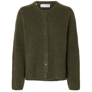 Selected - Lulu New - Vest - Ronde Hals - Lange Mouwen - Knoopsluiting