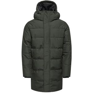 ONLY & SONS ONSCARL Life Long Quilted Coat NOOS OTW gewatteerde jas, Peat, S, turf, S