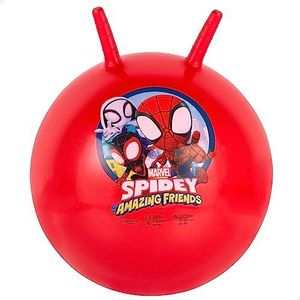 John 59549 Spider-Man Springbal, bedrukte hopperbal, springbal, hopperbal voor binnen en buiten, opblaasbaar, robuust, fitness voor kinderen