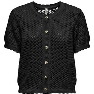 ONLY Dames Onlpaula 2/4 O-hals Cardigan, zwart, XL