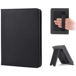 Hoesje Kindle Paperwhite 11e generatie 2021, magnetische 6,8 inch smartcover case kickstand beschermhoes met kaartenvak, met polsband en automatische slaap-waakfunctie, zwart 2023